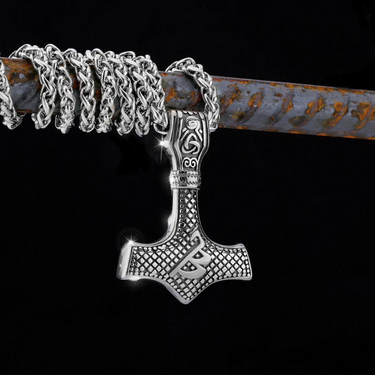 Nordic Stainless Steel Thor s Hammer Viking Necklace Fashion Men Various Styles Personality Amulet Pendant Teenager Jewelry Gift Only pendant
Nordic Stainless Steel Thor s Hammer Viking Necklace Fashion Men Various Styles Personality Amulet Pendant Teenager Jewelry Gift Only pendant