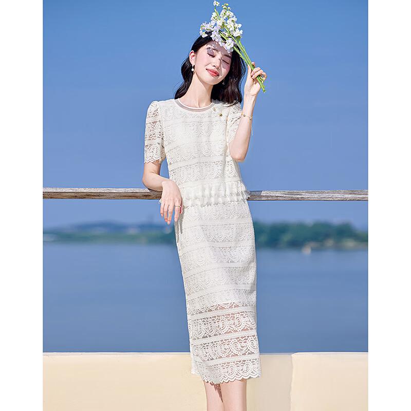 Watery Years Elegant Slit Lace Short Sleeve Mid-Length Dress L
Watery Years Elegant Slit Lace Short Sleeve Mid-Length Dress L