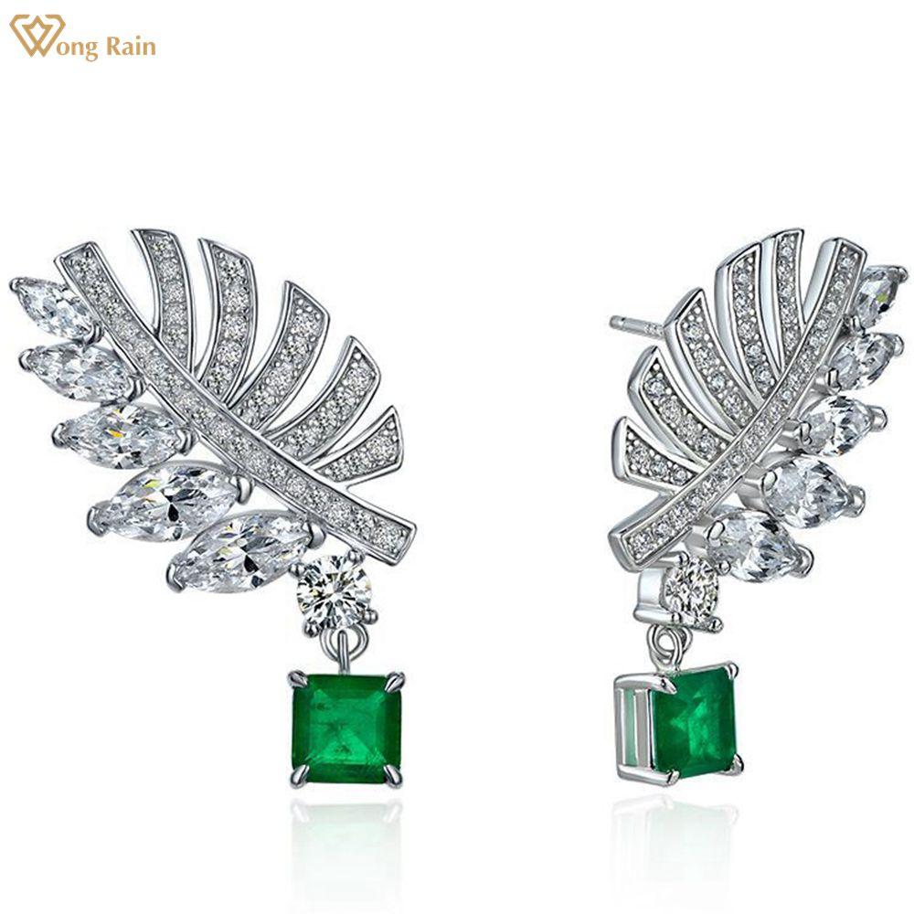Wong Rain Luxuty Стерлинговое Серебро 925 пробы 10*10 мм AAAAA Цирконы Драгоценный камень Свадебная вечеринка Листья Висячие серьги Шпильки Изысканные ювелирные изделия зелёный
Wong Rain Luxuty Стерлинговое Серебро 925 пробы 10*10 мм AAAAA Цирконы Драгоценный камень Свадебная вечеринка Листья Висячие серьги Шпильки Изысканные ювелирные изделия зелёный