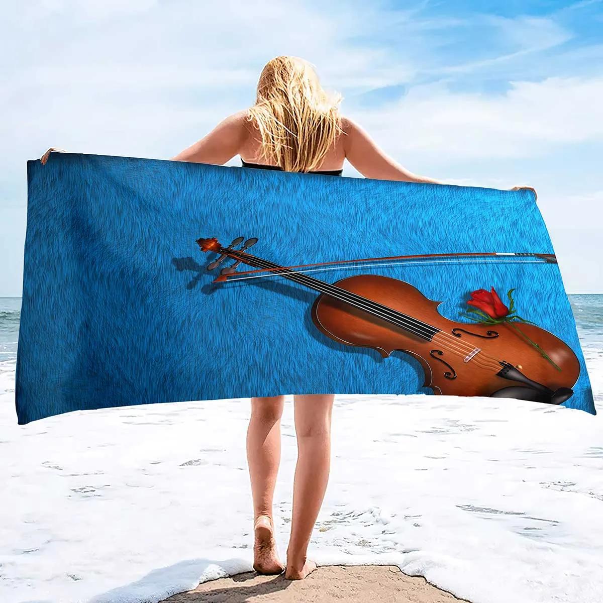 Beach Towels Violin Sand Towel Beach Blanket Sand Free-Microfiber Quick Dry Swimming Pool Towels Camping Towels for Kids Adults W30*H60(CM)
Beach Towels Violin Sand Towel Beach Blanket Sand Free-Microfiber Quick Dry Swimming Pool Towels Camping Towels for Kids Adults W30*H60(CM)
