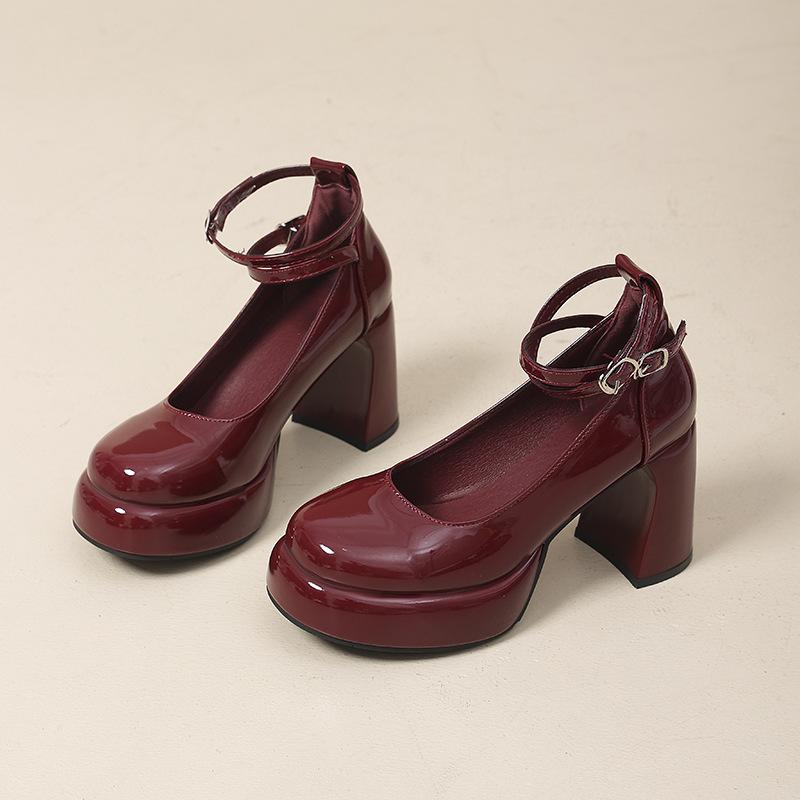 French thick heel Mary Jane small leather shoes girl 2025 spring new high heel retro fairy style with skirt fashion shoes 40
French thick heel Mary Jane small leather shoes girl 2025 spring new high heel retro fairy style with skirt fashion shoes 40