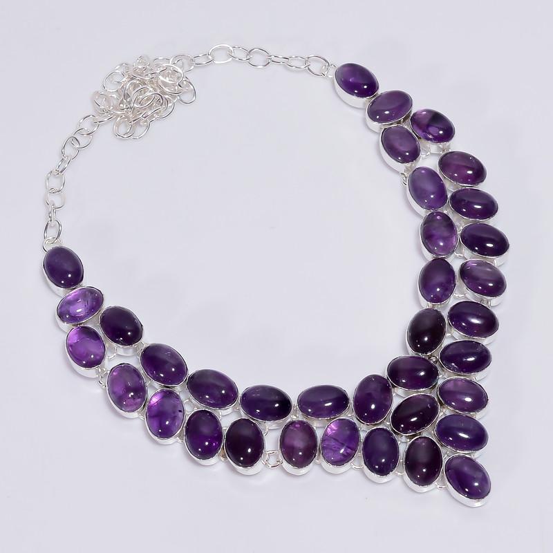 Fabulous Top Grade Qualite 100% Natural Amethyst Oval Shape Ethnic Style Handmade Jewelry 925 Steling Silver Necklace 18 WSJ-4757 срібний
Fabulous Top Grade Qualite 100% Natural Amethyst Oval Shape Ethnic Style Handmade Jewelry 925 Steling Silver Necklace 18 WSJ-4757 срібний