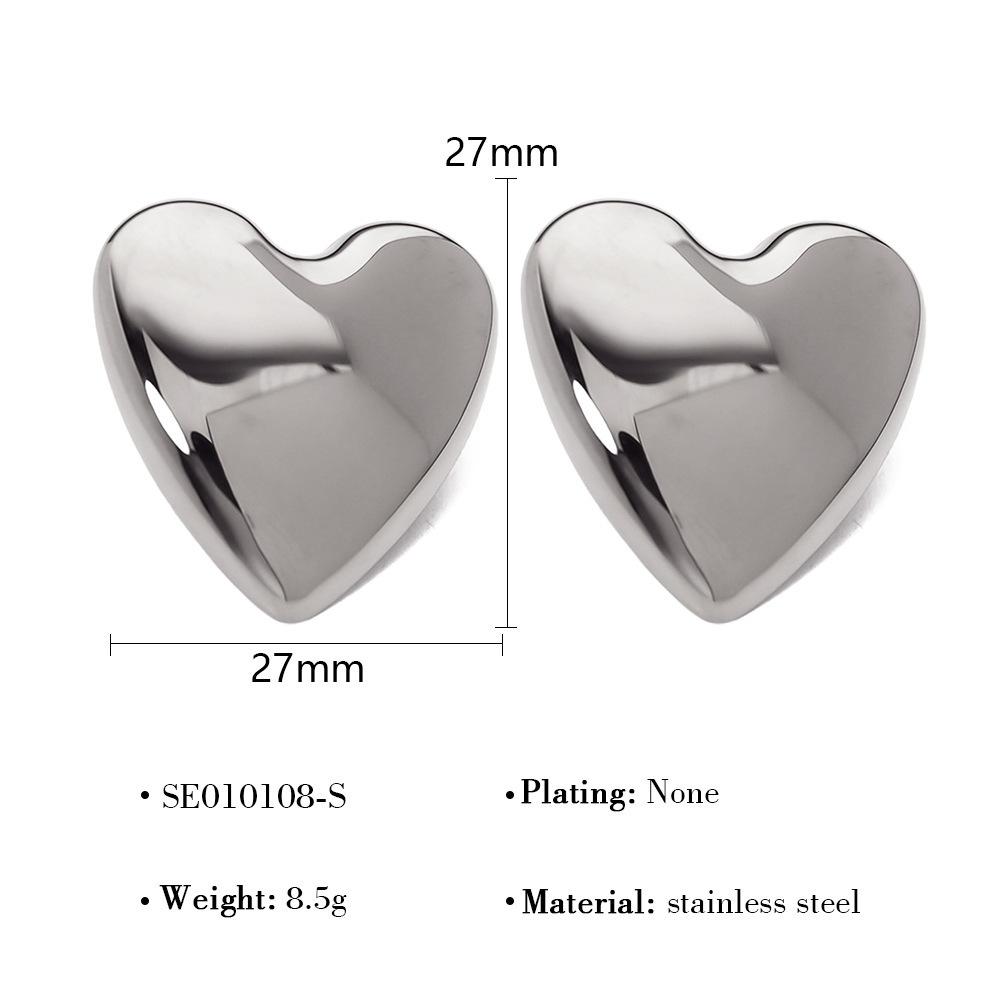 European and American niche style classic love stainless steel stud earrings geometric large gloss surface polished K gold
European and American niche style classic love stainless steel stud earrings geometric large gloss surface polished K gold