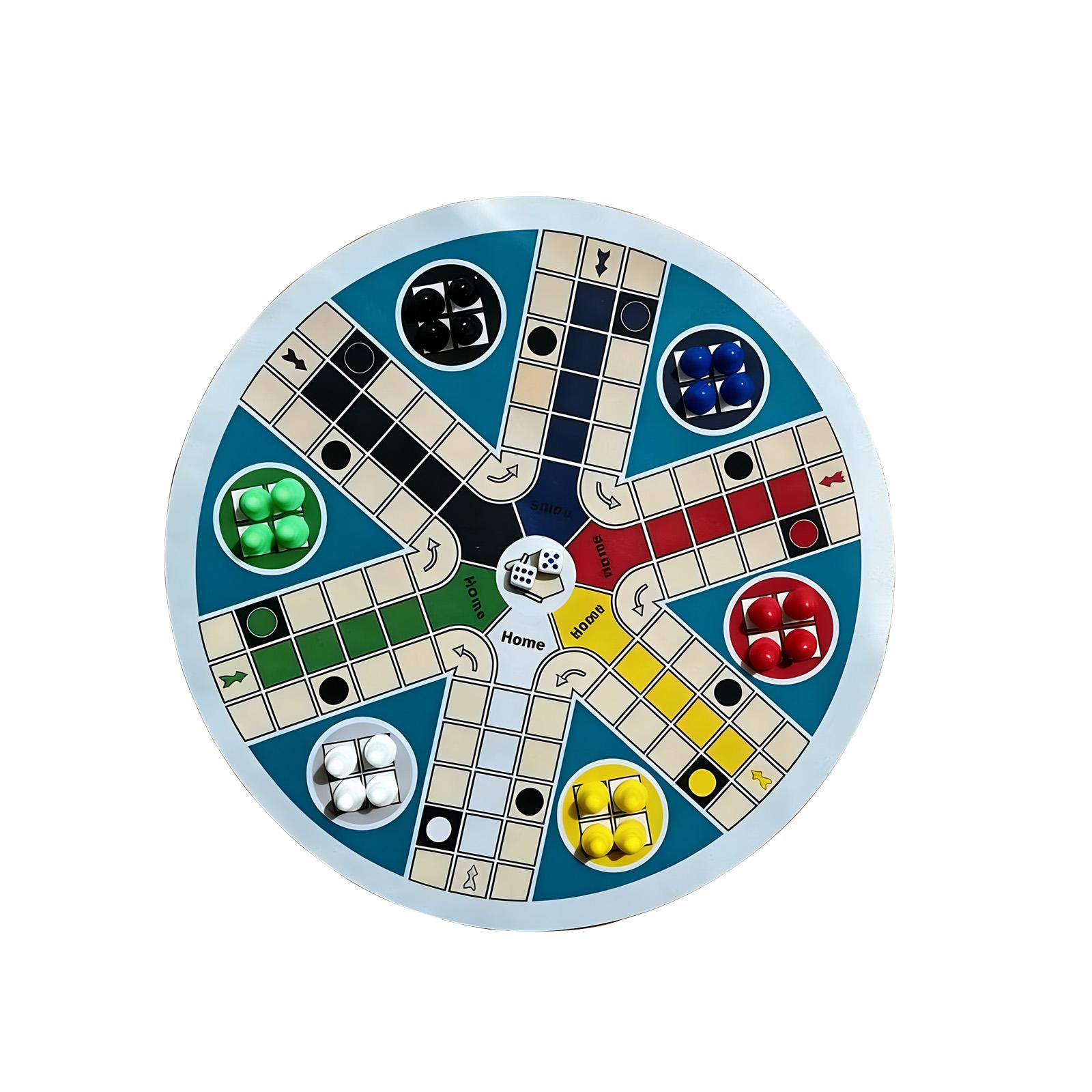 Classic Round Board Game Set with Dice and Multi-Color Playing Pieces Suitable for Family and Group Entertainment Indoor Outdoor Use
Classic Round Board Game Set with Dice and Multi-Color Playing Pieces Suitable for Family and Group Entertainment Indoor Outdoor Use