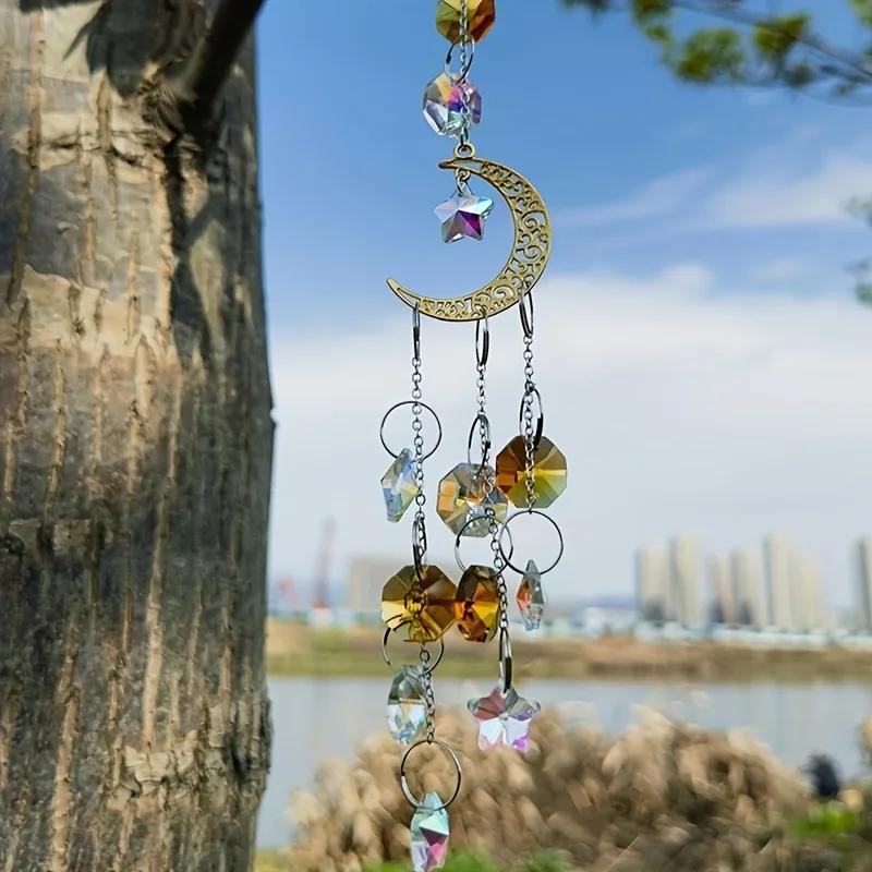 Crystal Moon Star Pendant Wind Chimes Hanging Sunlight Catcher Home Decor Outdoor Garden Room Hanging Decorations золотой
Crystal Moon Star Pendant Wind Chimes Hanging Sunlight Catcher Home Decor Outdoor Garden Room Hanging Decorations золотой