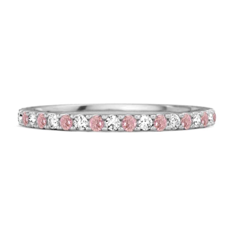 Pink Topaz Eternity Band Women Wedding Ring - 925 Sterling Silver 12 біле золото кольору
Pink Topaz Eternity Band Women Wedding Ring - 925 Sterling Silver 12 біле золото кольору