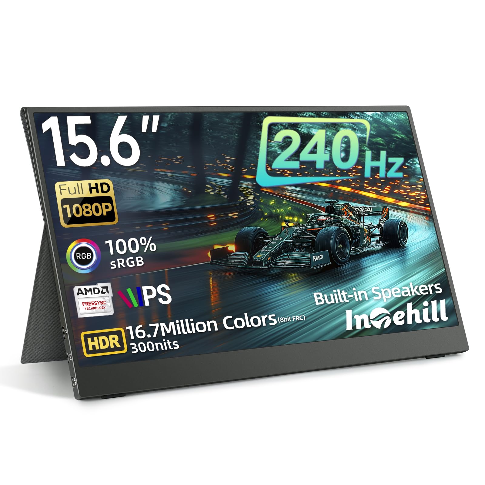 Intehill Mobile Monitor 240Hz 15.6 inch Fast IPS, FreeSync, HDR Compatible, 2ms Response Speed, 100% sRGB, CNC Aluminum Body Equipped with USB-C &
Intehill Mobile Monitor 240Hz 15.6 inch Fast IPS, FreeSync, HDR Compatible, 2ms Response Speed, 100% sRGB, CNC Aluminum Body Equipped with USB-C &