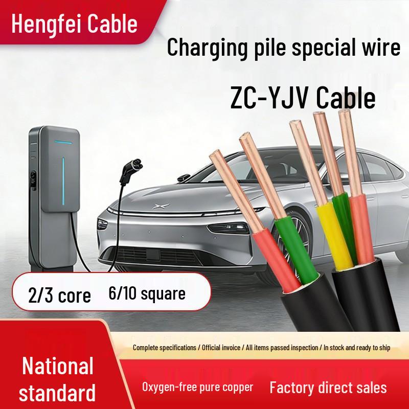 Hengfei Flame Retardant Pure Copper Power Cable for Charging Pile & Air Conditioner (2*6, 3*6 Square ZC-YJV) Low Voltage Custom
Hengfei Flame Retardant Pure Copper Power Cable for Charging Pile & Air Conditioner (2*6, 3*6 Square ZC-YJV) Low Voltage Custom