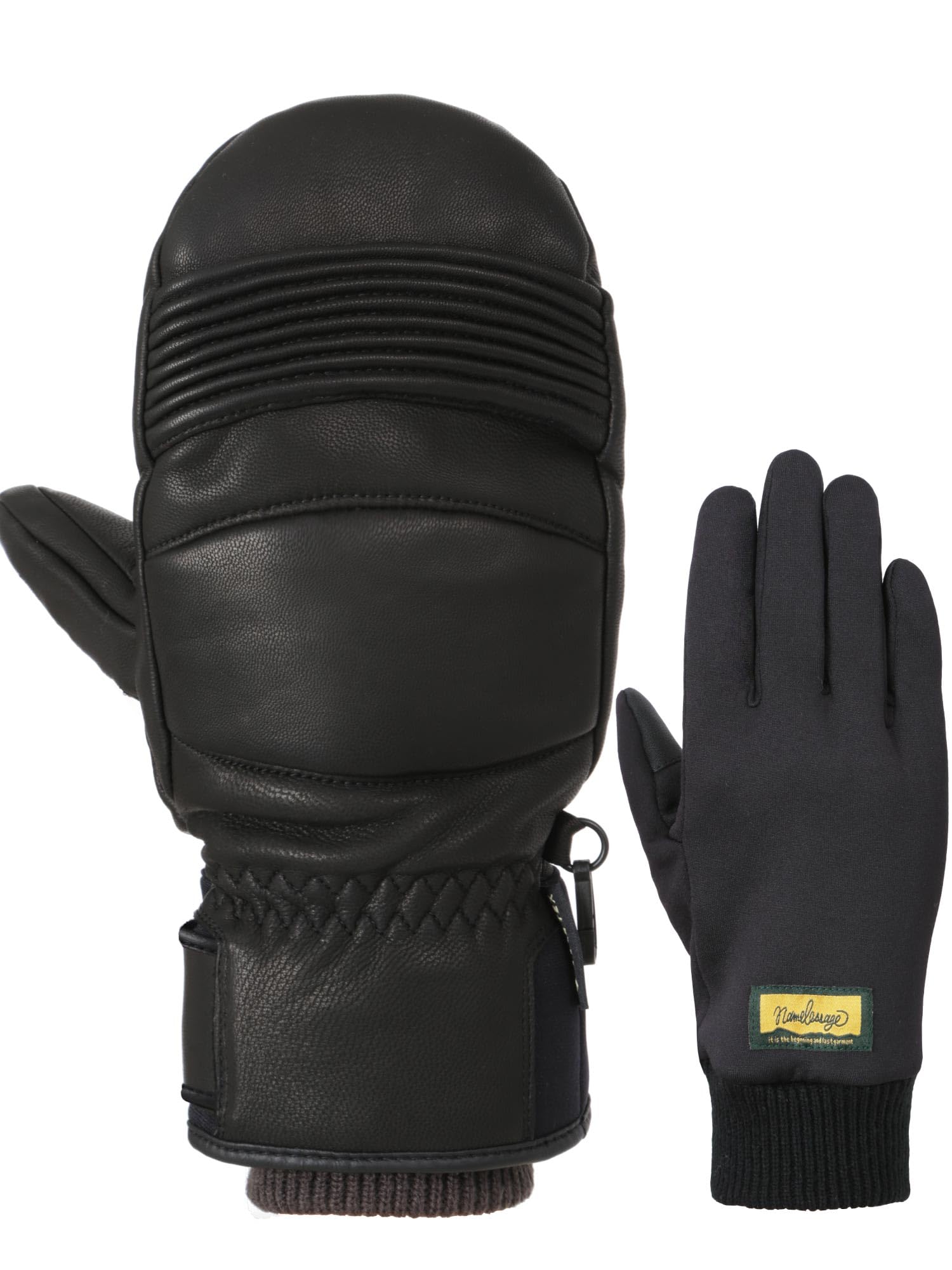 namelessage Snowboarding Gloves Mittens with Inner Gloves Leather 6 Colors 4 Sizes Black M Size Gloves Snow Gloves Snowboarding GORE-TEX чорний
namelessage Snowboarding Gloves Mittens with Inner Gloves Leather 6 Colors 4 Sizes Black M Size Gloves Snow Gloves Snowboarding GORE-TEX чорний