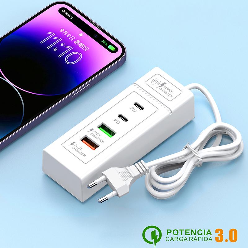 Зарядное устройство USB Type C, 4 порта, настенная зарядная станция USB, адаптер USB-концентратора для iPhone, Xiaomi, Samsung, удлинительная розетка, быстрая зарядка белый
Зарядное устройство USB Type C, 4 порта, настенная зарядная станция USB, адаптер USB-концентратора для iPhone, Xiaomi, Samsung, удлинительная розетка, быстрая зарядка белый
