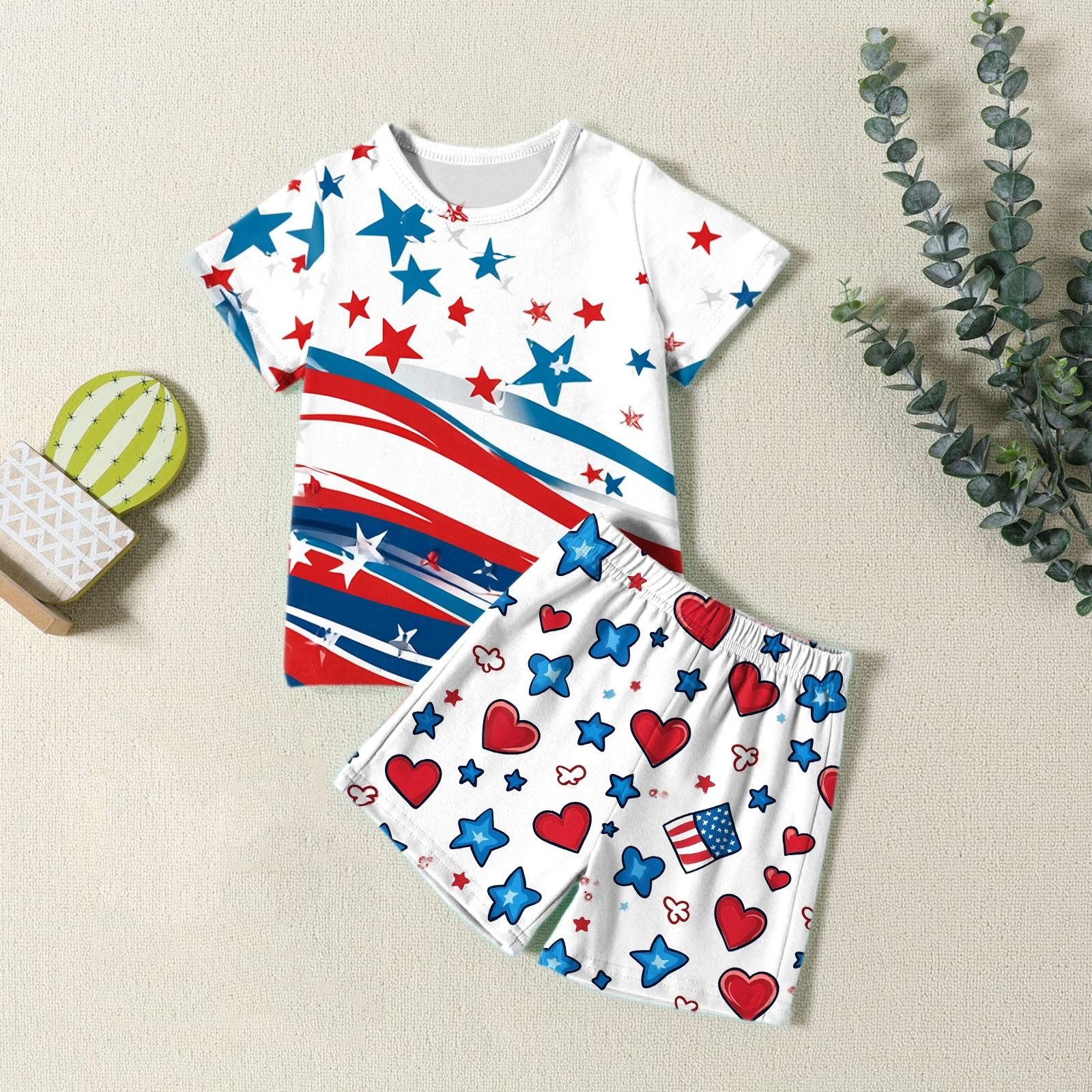 Мода для мальчиков девочек Повседневный комплект ко Дню независимости: футболка с круглым вырезом и короткими рукавами, шорты 90 белый
Мода для мальчиков девочек Повседневный комплект ко Дню независимости: футболка с круглым вырезом и короткими рукавами, шорты 90 белый