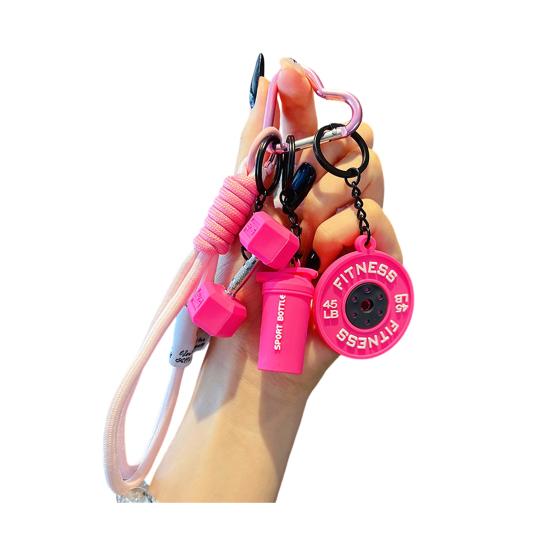 Брелок-підвіска Дизайн у спортивному стилі Чоловічий брелок для спортзалу з гантелями гирями фітнес-млинцями спортивний тримач для ключів рожевий червоний колір
Брелок-підвіска Дизайн у спортивному стилі Чоловічий брелок для спортзалу з гантелями гирями фітнес-млинцями спортивний тримач для ключів рожевий червоний колір