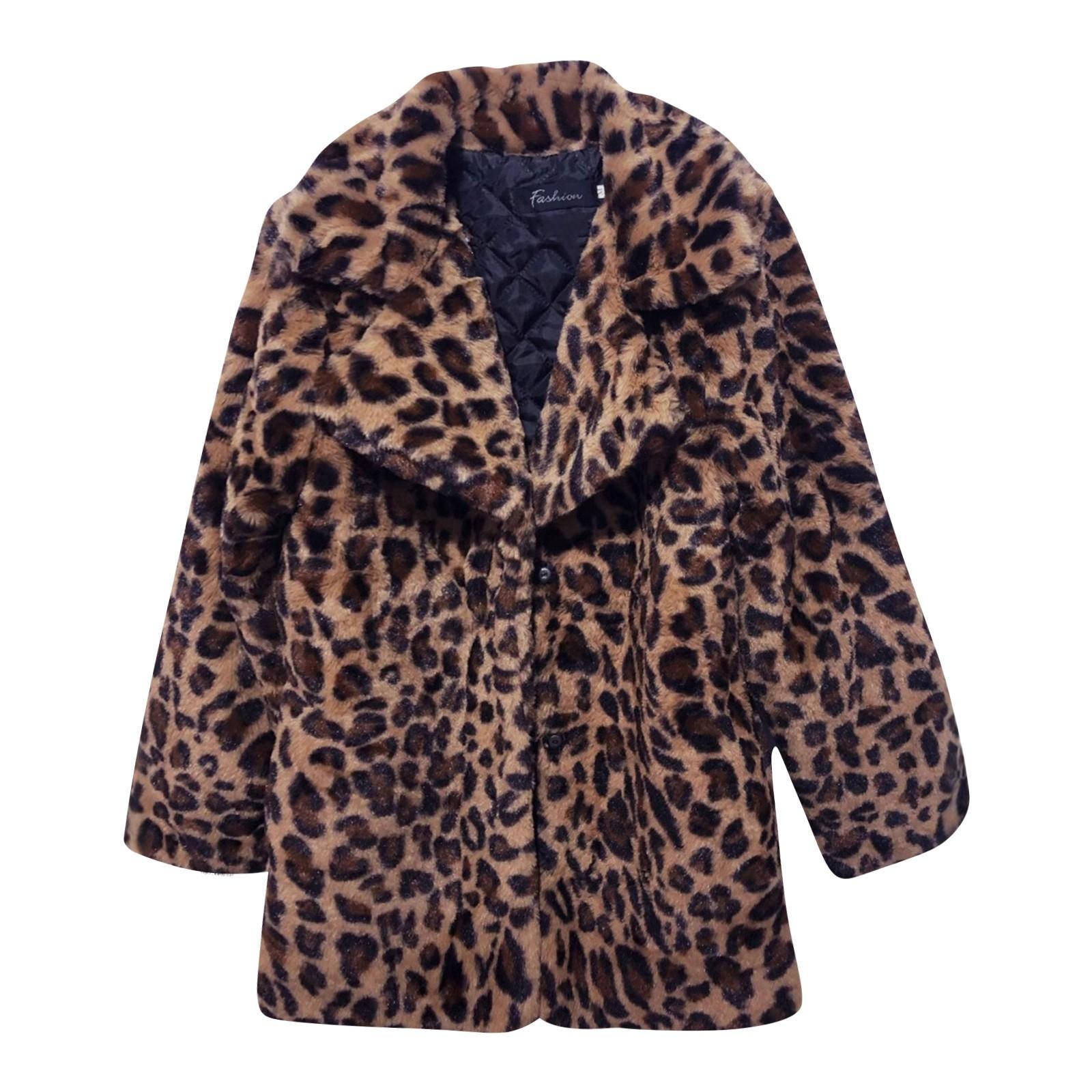 Модная и универсальная куртка средней длины из искусственной кожи с леопардовым принтом на лацканах S коричневый
Модная и универсальная куртка средней длины из искусственной кожи с леопардовым принтом на лацканах S коричневый