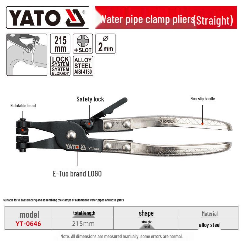 YATO Кліщі для зняття паливних шлангів - Інструмент для масляних трубок та бензинових фільтрів
YATO Кліщі для зняття паливних шлангів - Інструмент для масляних трубок та бензинових фільтрів
