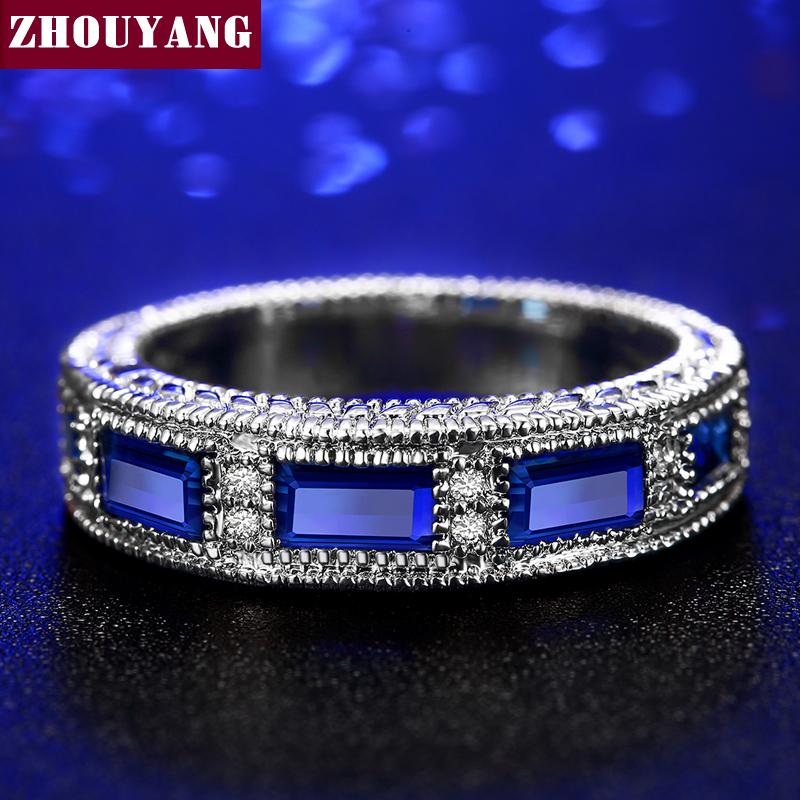 Blue Gem Created Blue Crystal Silver Color Wedding Cubic Zirconia Finger Ring Crystal Brand Jewelry for Women R467 5
Blue Gem Created Blue Crystal Silver Color Wedding Cubic Zirconia Finger Ring Crystal Brand Jewelry for Women R467 5