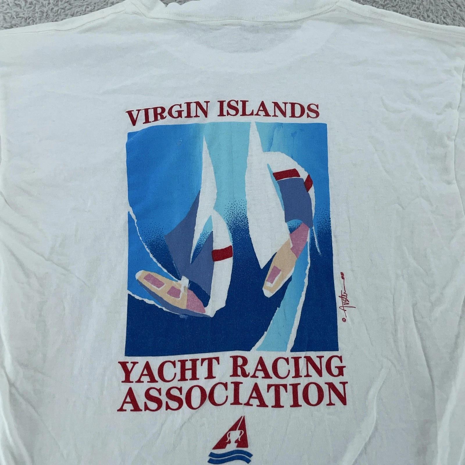 Vintage Virgin Islands Yacht Racing Association Shirt Mens Medium Sailing 80s L
Vintage Virgin Islands Yacht Racing Association Shirt Mens Medium Sailing 80s L