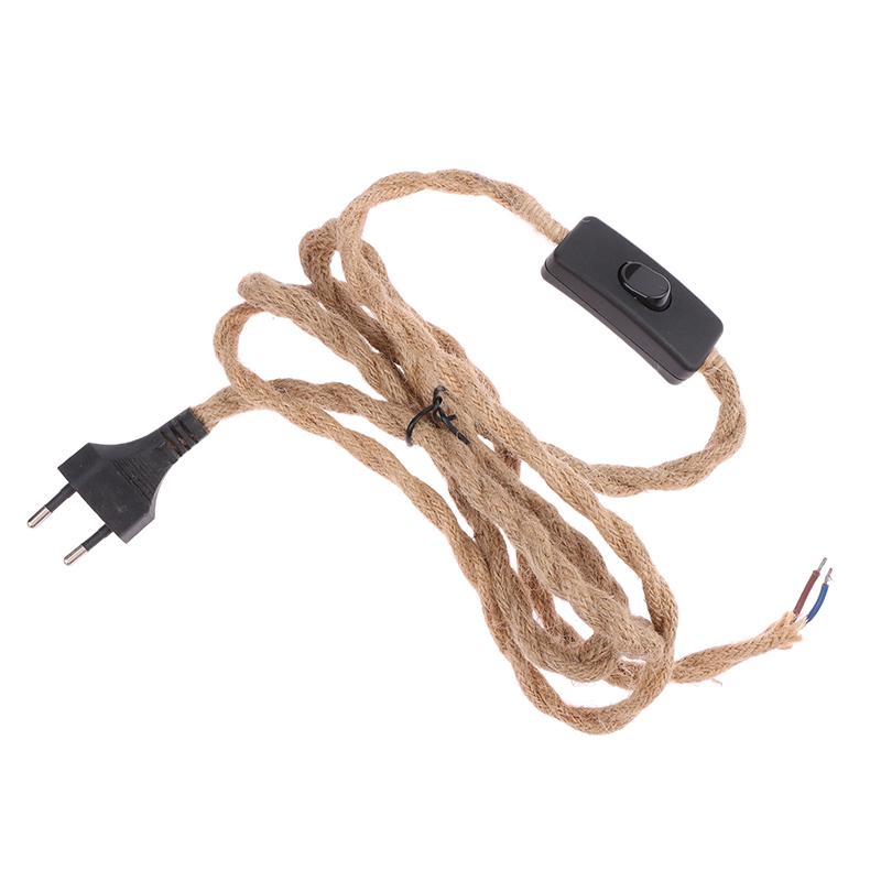Eu Plug Twisted Hemp Rope Power Cord Retro E27 Lamp Base Socket Cable 1.8 Meters Twine Switch Wire For Wall Lamp Decor 1Pc
Eu Plug Twisted Hemp Rope Power Cord Retro E27 Lamp Base Socket Cable 1.8 Meters Twine Switch Wire For Wall Lamp Decor 1Pc