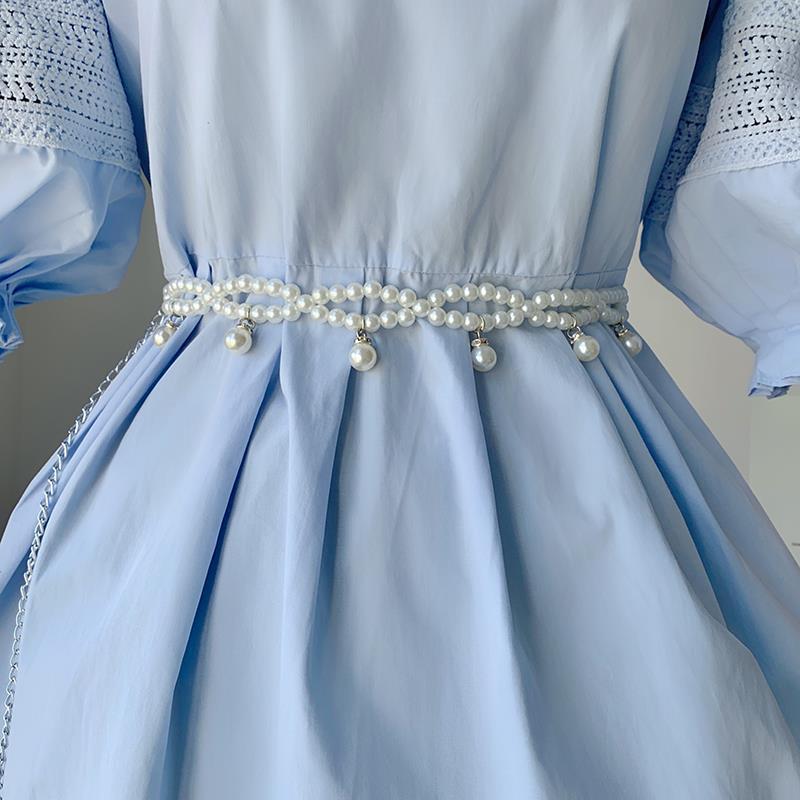 White Pearl Chic Waist Belt For Women Fashionable Accessory For Dresses And Sweaters
White Pearl Chic Waist Belt For Women Fashionable Accessory For Dresses And Sweaters