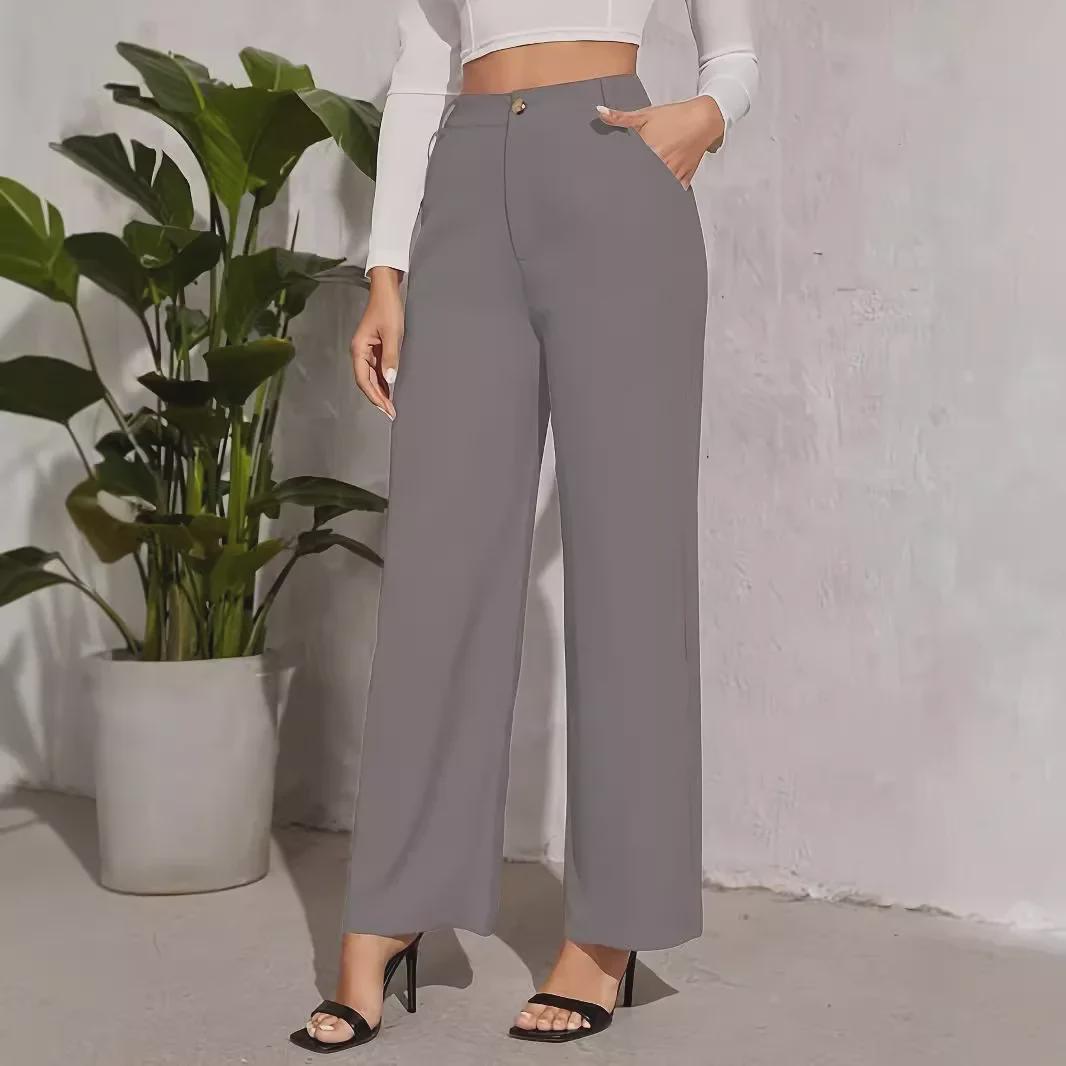 Жіночі повсякденні штани з високою талією суцільного кольору Slim Fit на весну та осінь 2025 року
Жіночі повсякденні штани з високою талією суцільного кольору Slim Fit на весну та осінь 2025 року