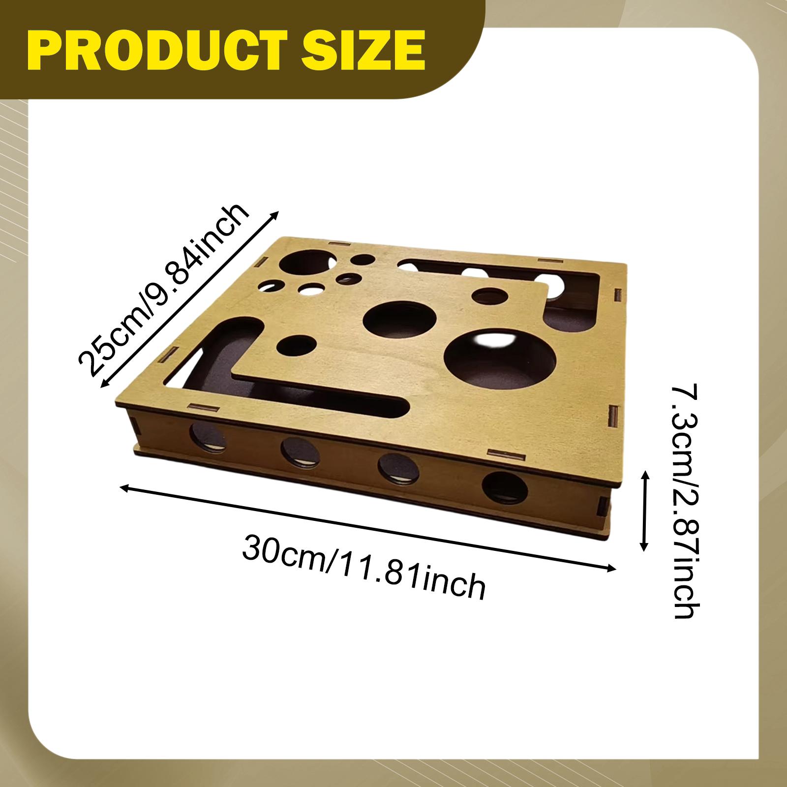 Wooden Cat Maze Toy Interactive Puzzle Toy Training Slow Feeder for Cats Kittens Scratching Exercise Enrichment Toy
Wooden Cat Maze Toy Interactive Puzzle Toy Training Slow Feeder for Cats Kittens Scratching Exercise Enrichment Toy