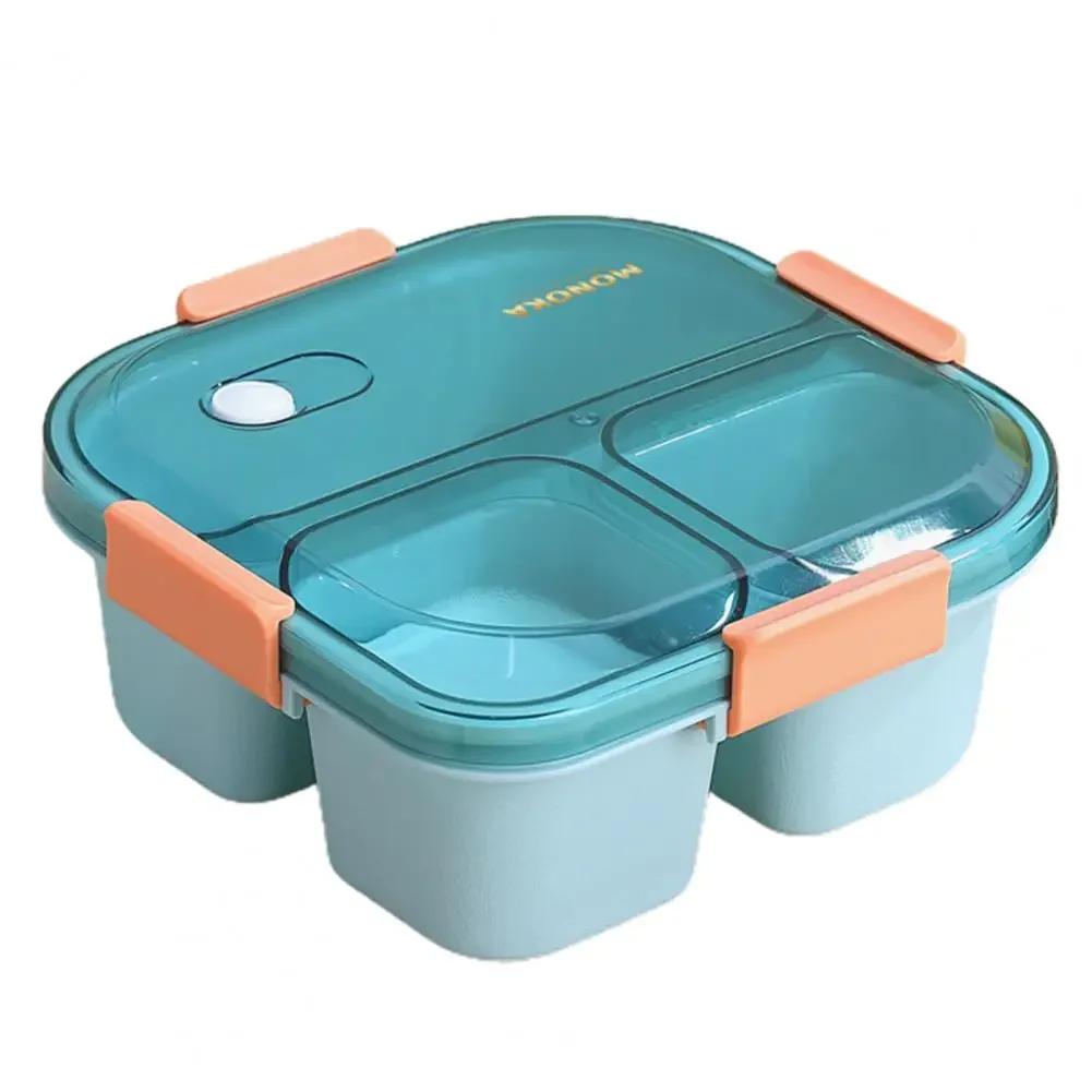 Lunch Container 1 Set 1100/1550ML Bento Box 3/4 Grids Good Sealing Buckle Closure Heat Resistance Fresh-Keeping Microwavable Off
Lunch Container 1 Set 1100/1550ML Bento Box 3/4 Grids Good Sealing Buckle Closure Heat Resistance Fresh-Keeping Microwavable Off