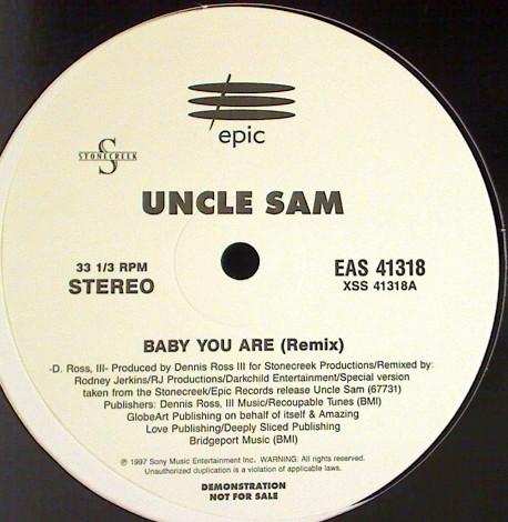 12inch Record UNCLE SAM - Baby You Are EAS41318PROMO Epic 1997 US Rap & Hip-Hop/R&B Used
12inch Record UNCLE SAM - Baby You Are EAS41318PROMO Epic 1997 US Rap & Hip-Hop/R&B Used