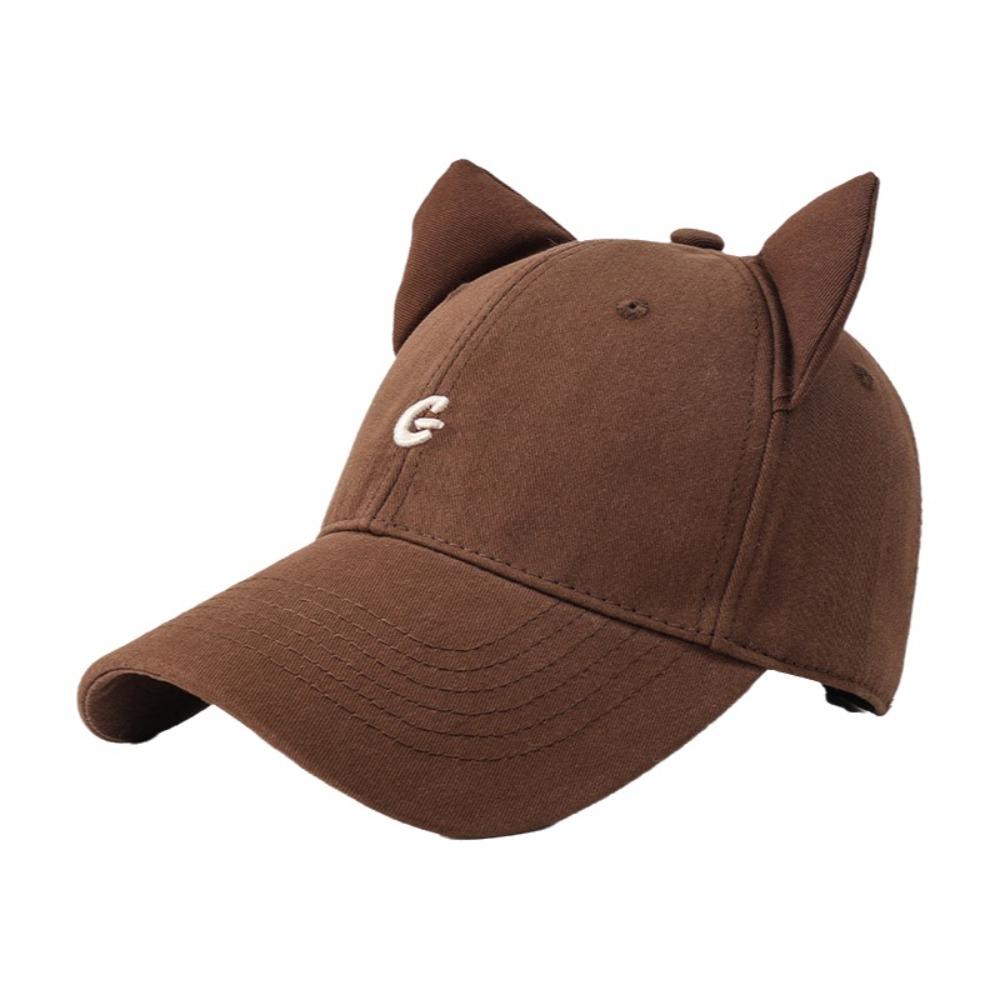 Retro Letter G Embroidery Baseball Cap Cat Ears Visor Baseball Hats Washed Cotton Adjustable Peaked Cap Unisex кавовий
Retro Letter G Embroidery Baseball Cap Cat Ears Visor Baseball Hats Washed Cotton Adjustable Peaked Cap Unisex кавовий