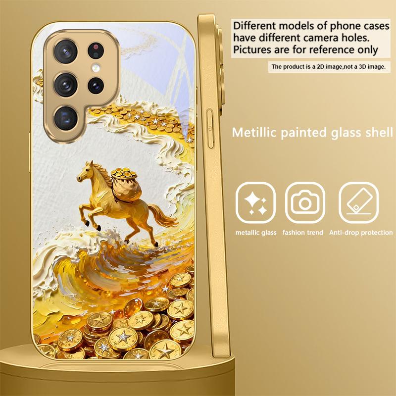 golden galloping horse For Samsung Galaxy S20 FE S21 S22 S23 Plus S24 Ultra S25Ultra S21+ S9+ S22Plus Golden glass phone case Galaxy S23+
golden galloping horse For Samsung Galaxy S20 FE S21 S22 S23 Plus S24 Ultra S25Ultra S21+ S9+ S22Plus Golden glass phone case Galaxy S23+