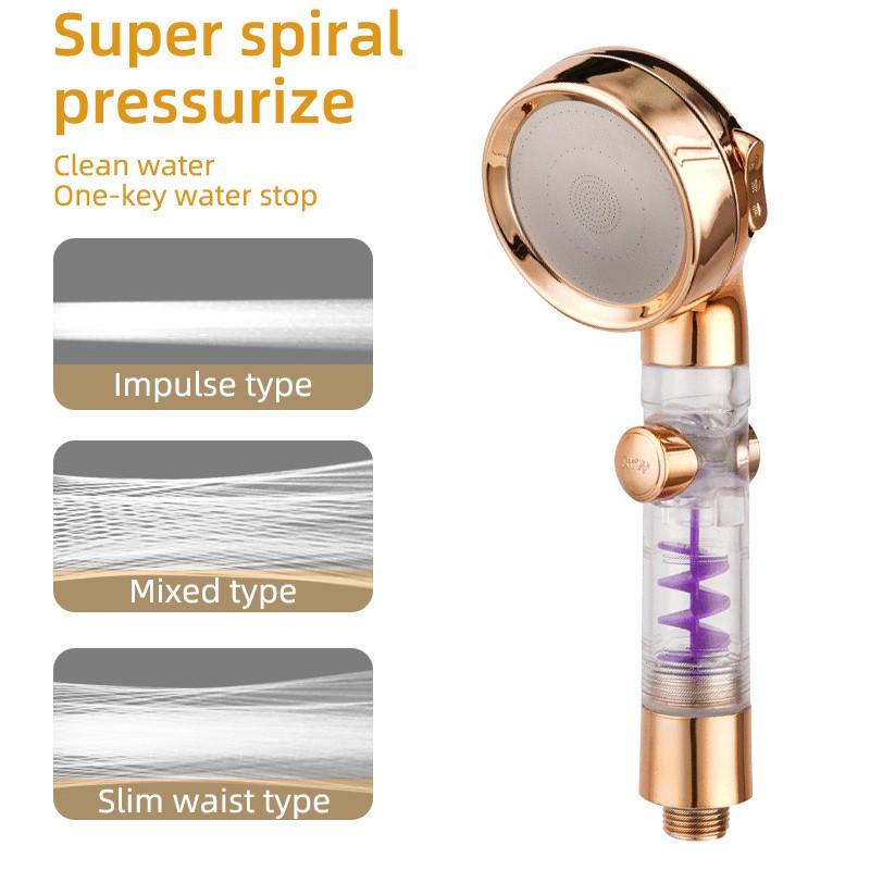 Насадка для душа с регулируемым потоком воды и турбонаддувом, ручная водосберегающая насадка для душа, аксессуары для ванной комнаты розового золота
Насадка для душа с регулируемым потоком воды и турбонаддувом, ручная водосберегающая насадка для душа, аксессуары для ванной комнаты розового золота