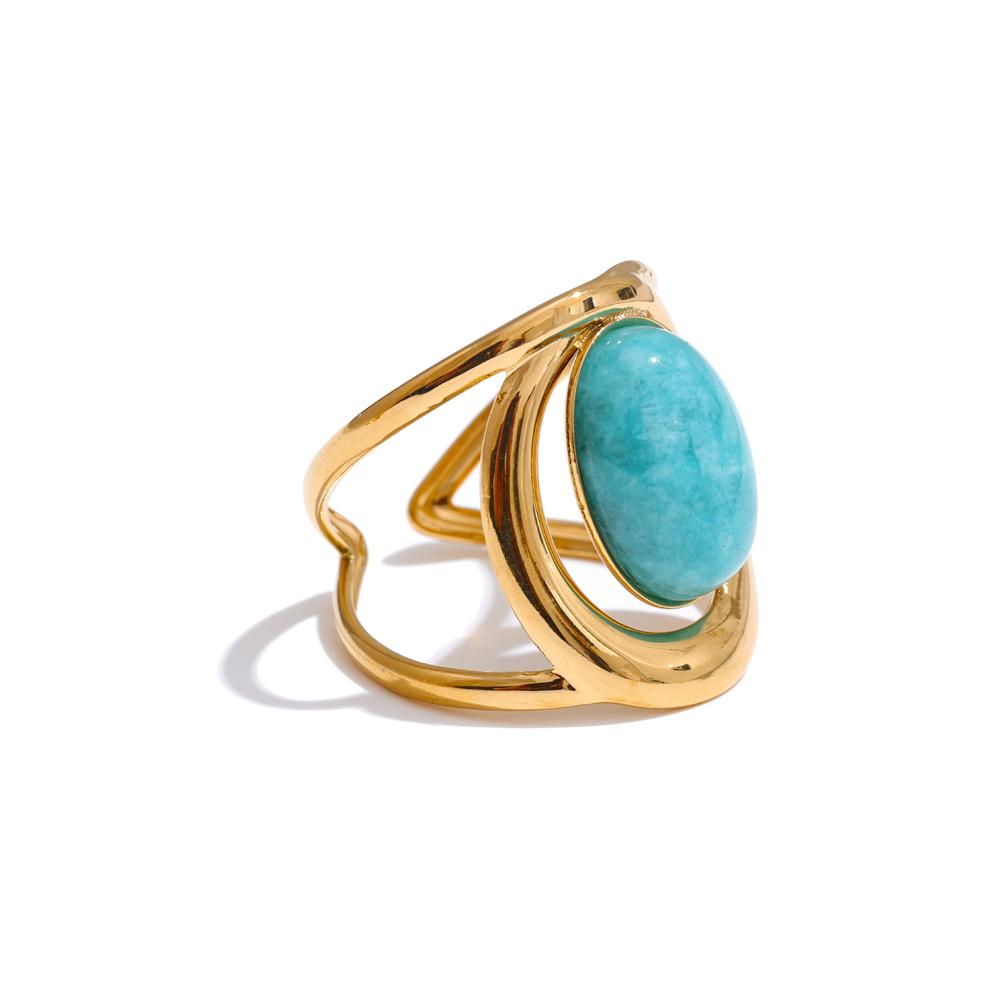 Yhpup Exquisite Natural Stone Open Adjustable Ring Glossy Stainless Steel PVD Plated Arrivals Jewelry Recommend 2025 resizable
Yhpup Exquisite Natural Stone Open Adjustable Ring Glossy Stainless Steel PVD Plated Arrivals Jewelry Recommend 2025 resizable