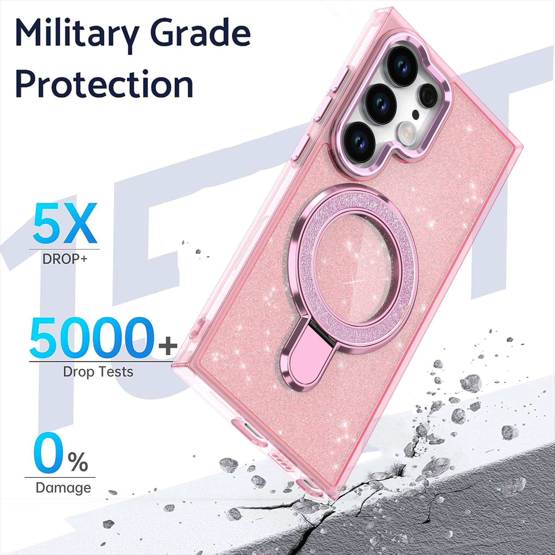 For Samsung Galaxy S24 Ultra Case Glitter Design TPU+PC Kickstand Phone Protector Pink
For Samsung Galaxy S24 Ultra Case Glitter Design TPU+PC Kickstand Phone Protector Pink
