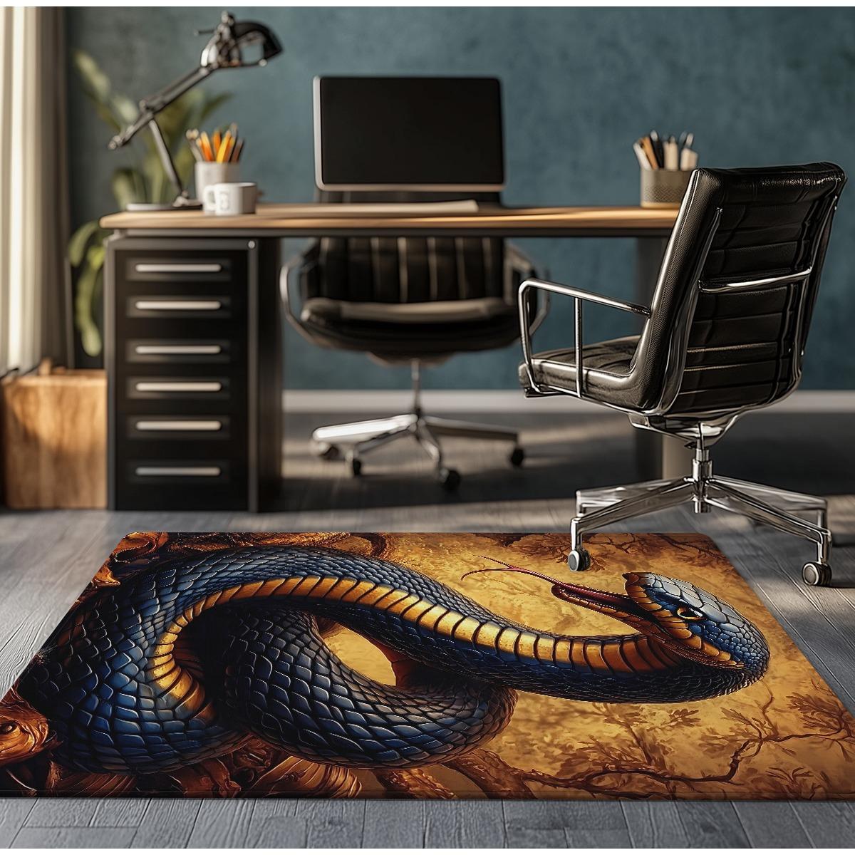 Blue King Cobra Snake Pattern Crystal Velvet Rug Gamer Room Decor Wild Animal Theme Floor Mat Anti Slip Soft Carpet for Desk 50x80cm
Blue King Cobra Snake Pattern Crystal Velvet Rug Gamer Room Decor Wild Animal Theme Floor Mat Anti Slip Soft Carpet for Desk 50x80cm