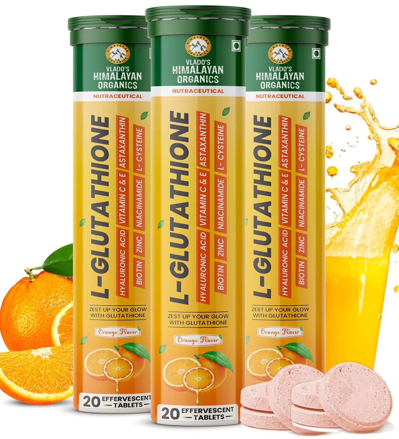 Vlado s Himalayan Organics L Glutathione Effervescent Tablets 1150 Mg Skin Glow Support Supplement 20 Tablets Pack Of 3
Vlado s Himalayan Organics L Glutathione Effervescent Tablets 1150 Mg Skin Glow Support Supplement 20 Tablets Pack Of 3