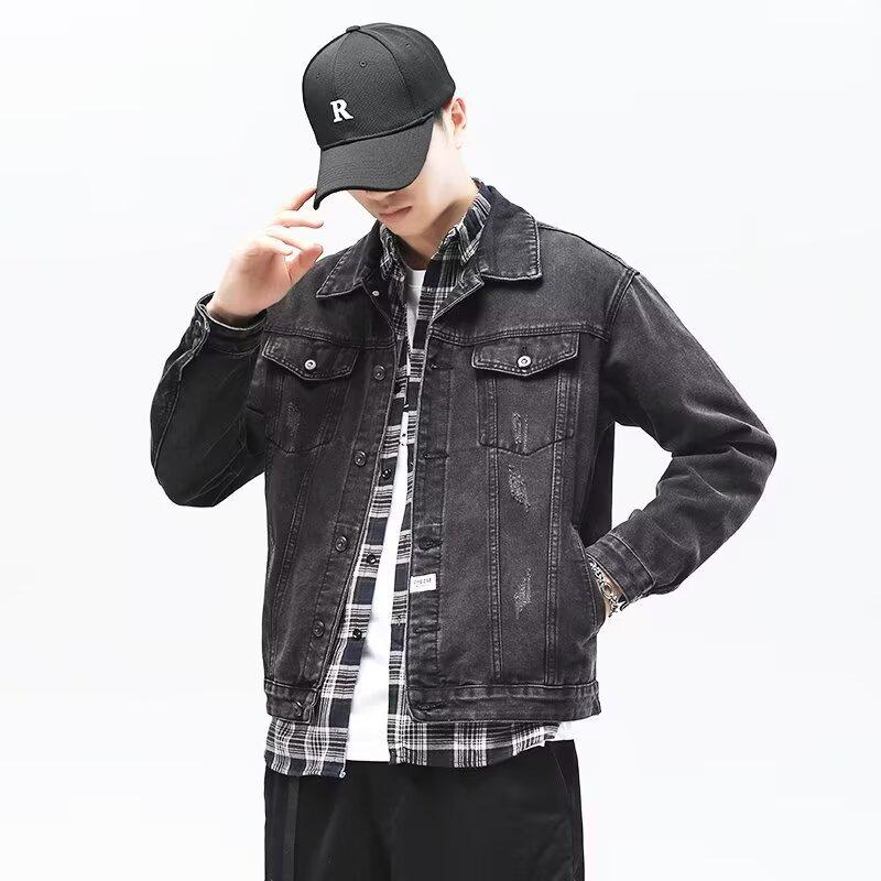 2025 Men s Slim-Fit Denim Jacket: Trendy Korean Style Lapel, Washed Workwear for Autumn XL сірий колір
2025 Men s Slim-Fit Denim Jacket: Trendy Korean Style Lapel, Washed Workwear for Autumn XL сірий колір