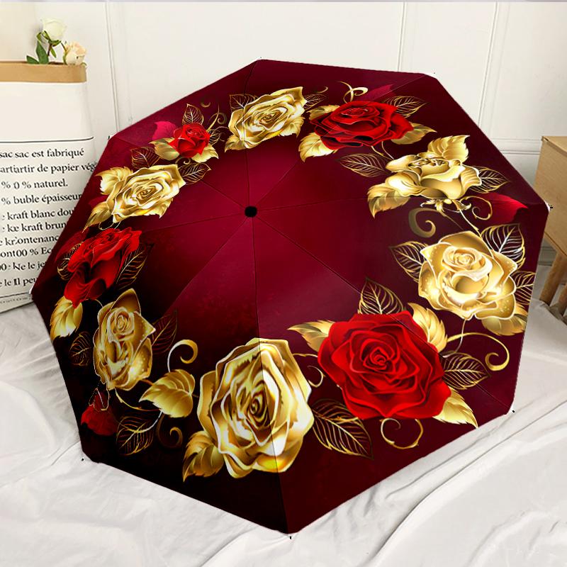 Golden Rose Wreath Design 8-Frame for Travel, camping, Casual Lightweight Portable Umbrella, Essential for every family Holidays Birthday Gift
Golden Rose Wreath Design 8-Frame for Travel, camping, Casual Lightweight Portable Umbrella, Essential for every family Holidays Birthday Gift