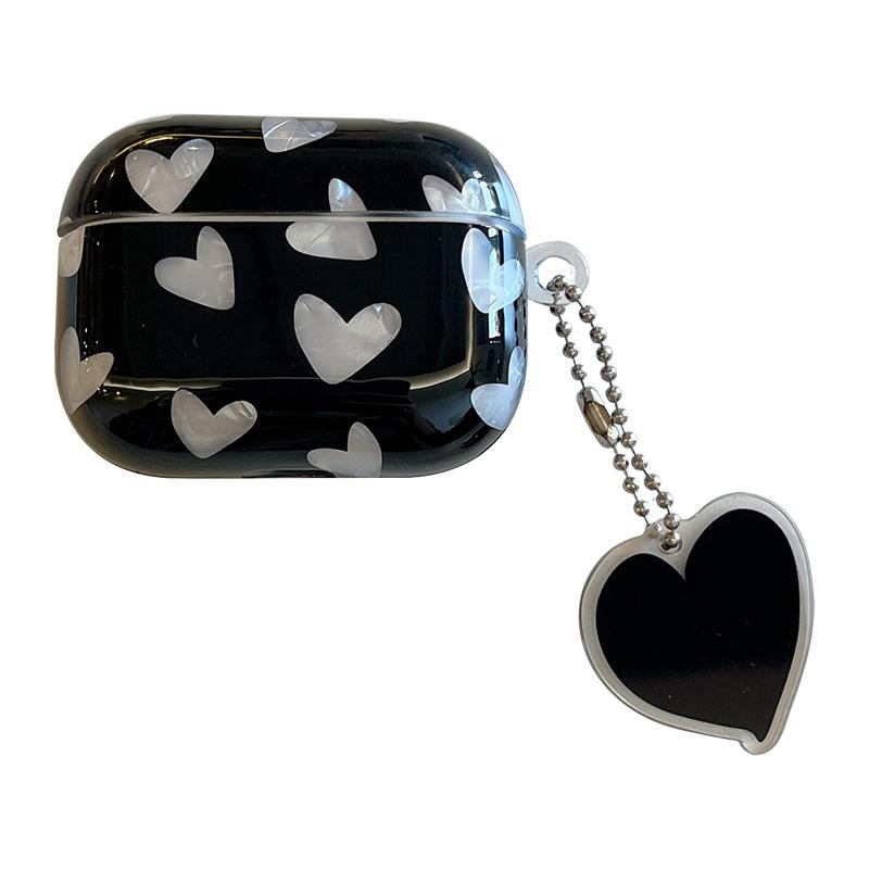 For Apple AirPods 3 Stylish Heart Pattern TPU Cover Earphone Protective Case with Pendant Black
For Apple AirPods 3 Stylish Heart Pattern TPU Cover Earphone Protective Case with Pendant Black