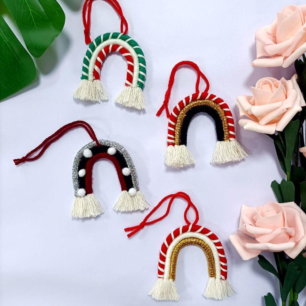 Мультяшный тканый блестящий радужный кулон Ins Boho Tassels Гобелен Рождественский декор Style 1
Мультяшный тканый блестящий радужный кулон Ins Boho Tassels Гобелен Рождественский декор Style 1