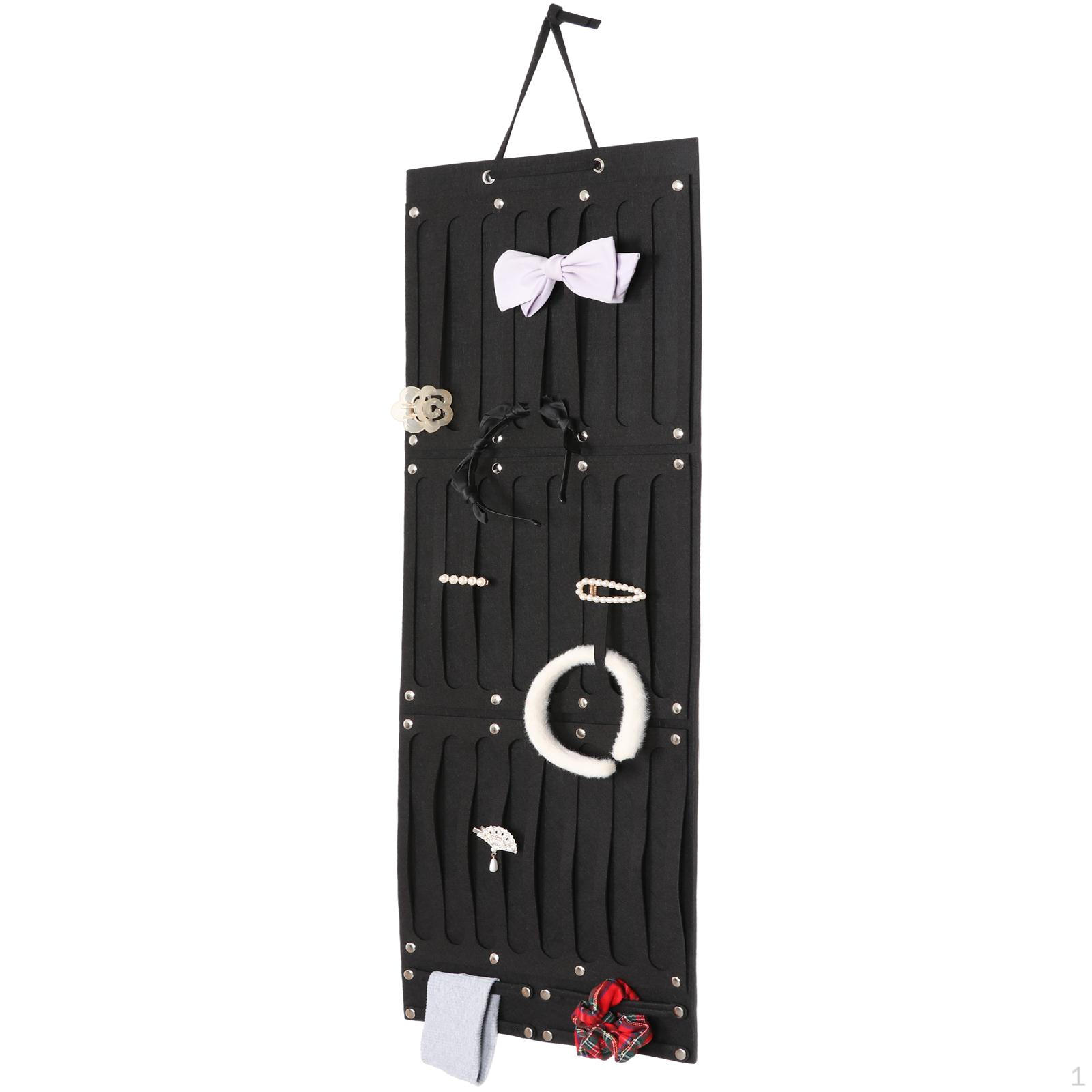 Cloth Holder for Headbands and Ribbons Displaying Hair Accessories Black 104cmx38cm
Cloth Holder for Headbands and Ribbons Displaying Hair Accessories Black 104cmx38cm