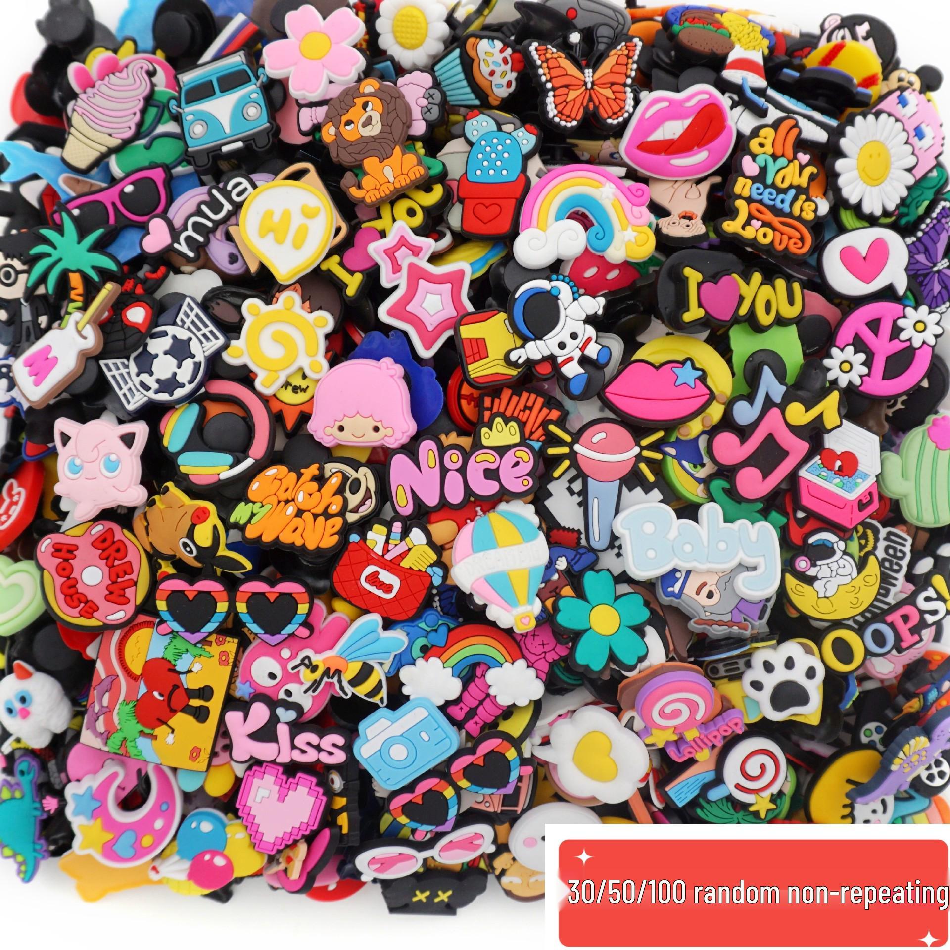 30/50/100pcs Clog Shoe Charms: DIY Assorted Cartoon Shoe Accessories and Flower Buckles
30/50/100pcs Clog Shoe Charms: DIY Assorted Cartoon Shoe Accessories and Flower Buckles