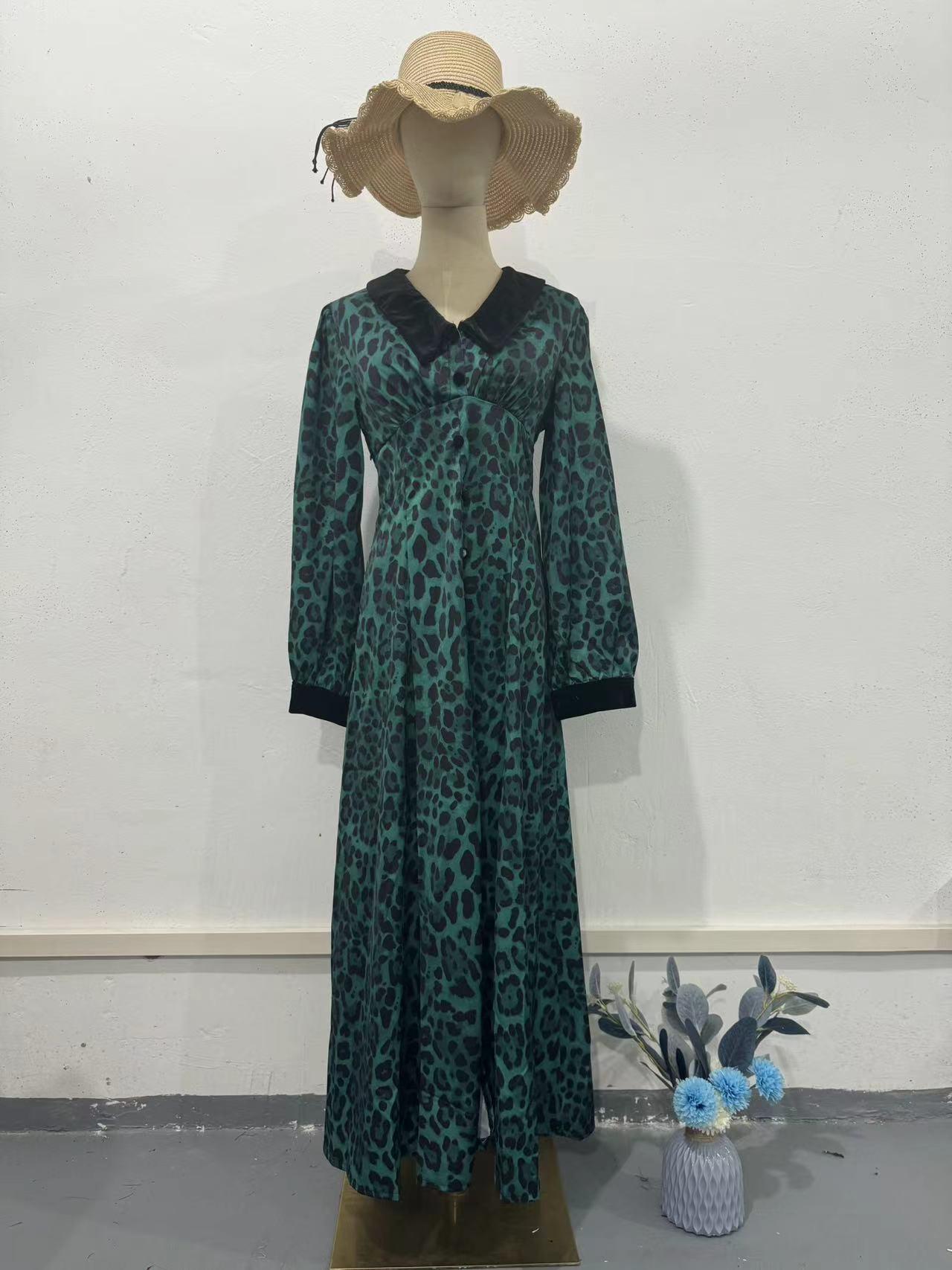 Elegant Leopard Print Cinched Waist Slimming Long Dress - Spring 2026 Collection. XL темно-зелений колір
Elegant Leopard Print Cinched Waist Slimming Long Dress - Spring 2026 Collection. XL темно-зелений колір