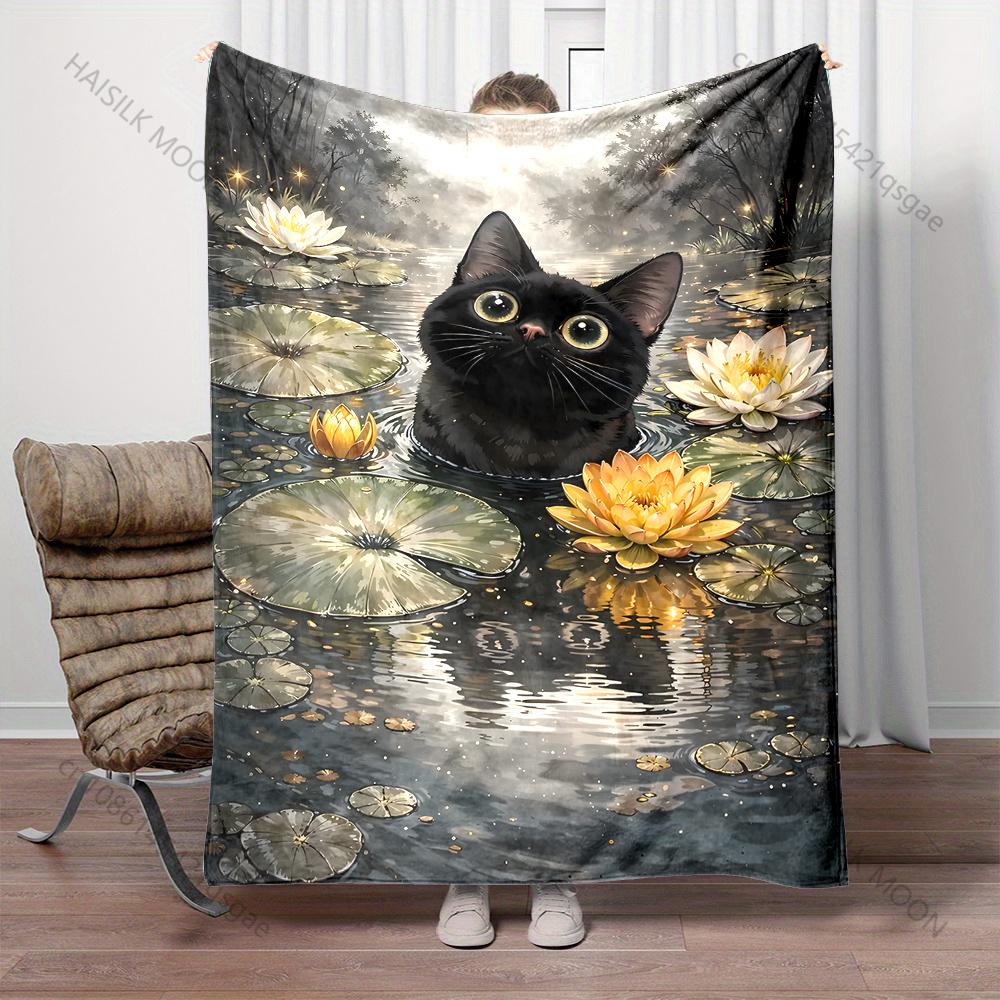 Multiple sizes Black cat in pond Print Adult Children Warm Blankets Home Travel Car Soft Comfortable Suitable for all seasons 75x90cm
Multiple sizes Black cat in pond Print Adult Children Warm Blankets Home Travel Car Soft Comfortable Suitable for all seasons 75x90cm