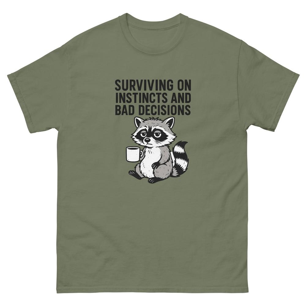 Surviving and bad decisions tshirt raccoon tee funny shirt multi-coloured 4XL
Surviving and bad decisions tshirt raccoon tee funny shirt multi-coloured 4XL