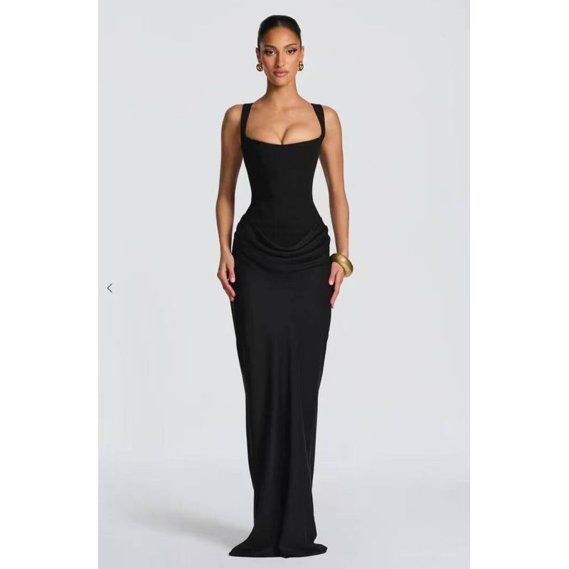 European and American Cross-Border New Product Sexy Fashion Waist-Cinching Strapless Sleeveless Bodycon Long Dress Sexy Dress Black Black XS
European and American Cross-Border New Product Sexy Fashion Waist-Cinching Strapless Sleeveless Bodycon Long Dress Sexy Dress Black Black XS