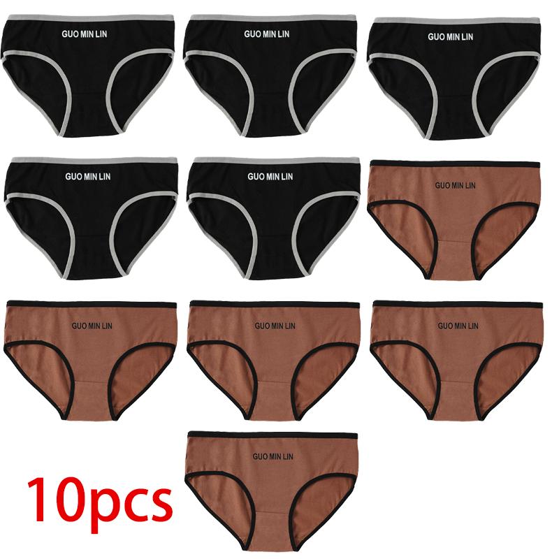 10PCS Women s Solid Color Panties Comfortable Briefs Fashion Coffee Black Underpants L-3XL 3XL
10PCS Women s Solid Color Panties Comfortable Briefs Fashion Coffee Black Underpants L-3XL 3XL