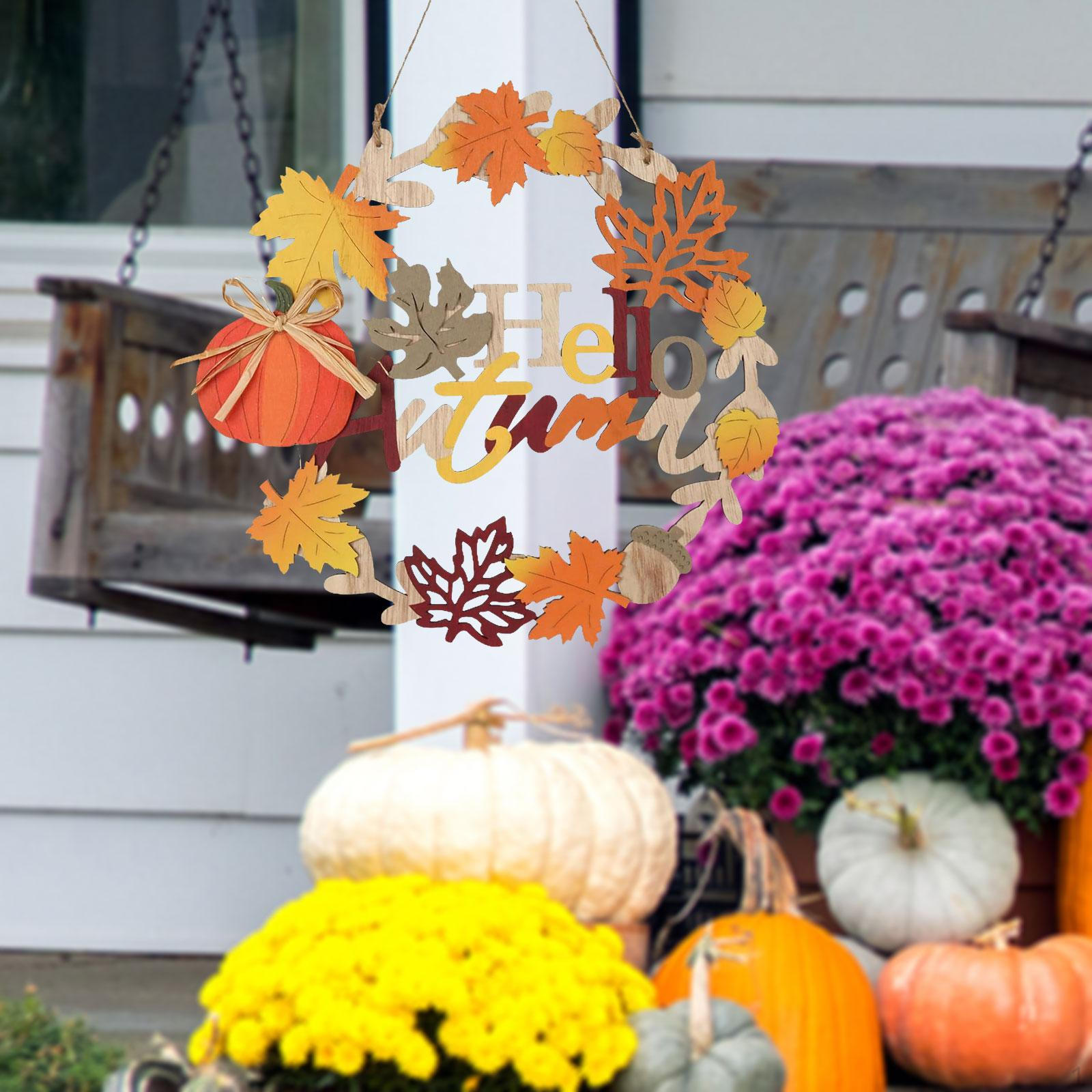30.5cm Wood Fall Wreath Pumpkin Maple Decoration Multifunctional Handmade
30.5cm Wood Fall Wreath Pumpkin Maple Decoration Multifunctional Handmade