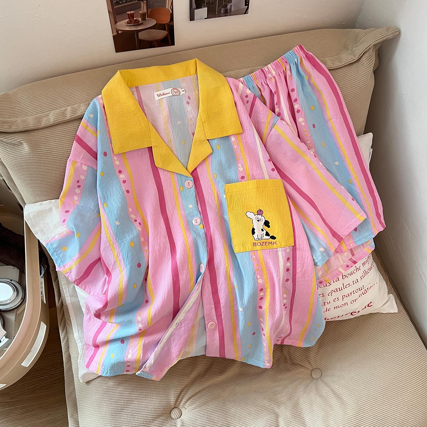 Women s Sweet & Cute Cloud Cotton Pajamas, Small Lapel, Double Short Sleeves Size M-L
Women s Sweet & Cute Cloud Cotton Pajamas, Small Lapel, Double Short Sleeves Size M-L