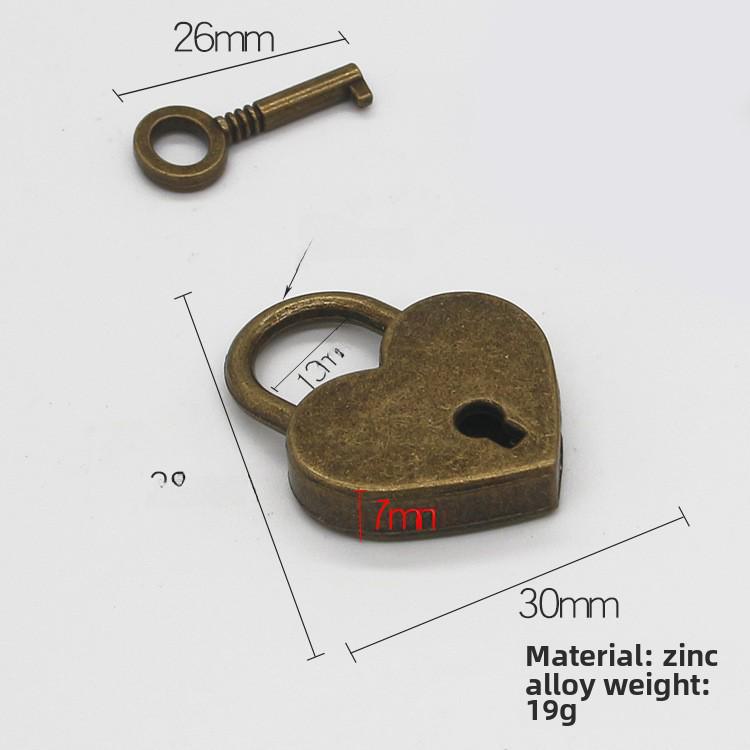 Міні-серцеподібний металевий замок із ключем - декоративний сплавний замок 30-38mm
Міні-серцеподібний металевий замок із ключем - декоративний сплавний замок 30-38mm
