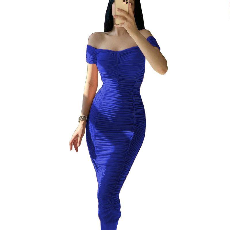 Solid Color Strapless Pleated Dress Pure Color Tube-Top Ruffle Hip Dress Female Royal Blue XL
Solid Color Strapless Pleated Dress Pure Color Tube-Top Ruffle Hip Dress Female Royal Blue XL