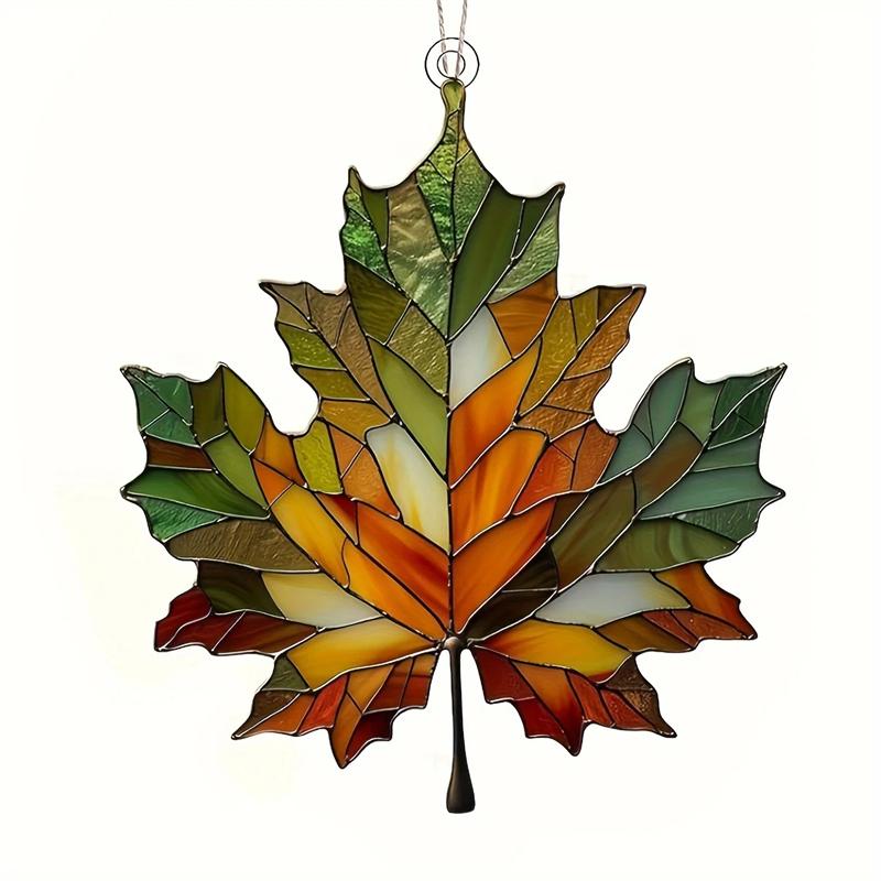 Maple Leaf Suncatcher Stained Glass Window Hanging Decor Glittering Fall Ornament For Thanksgiving Christmas Home Festival Gift
Maple Leaf Suncatcher Stained Glass Window Hanging Decor Glittering Fall Ornament For Thanksgiving Christmas Home Festival Gift