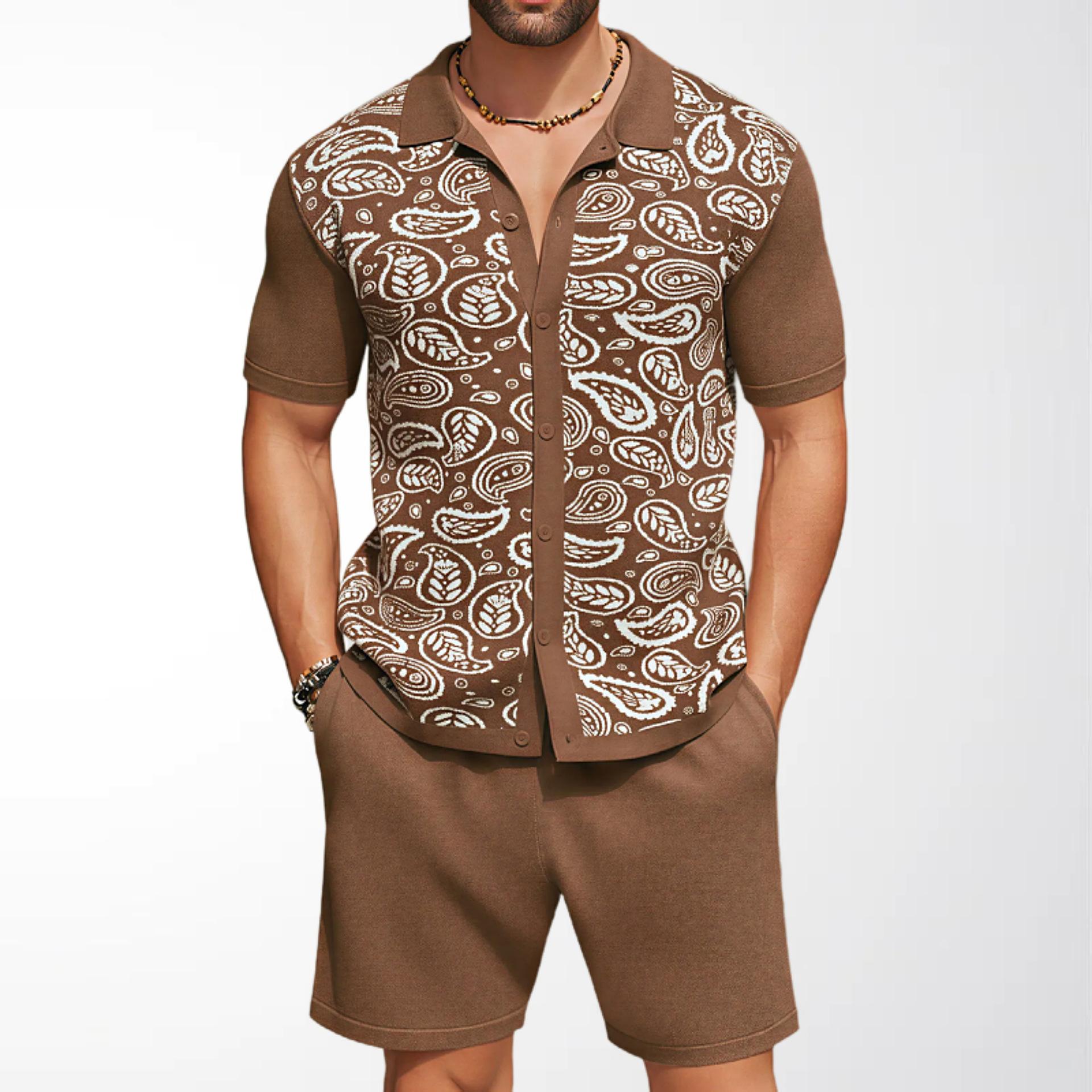 Men s 2 Piece Outfits Summer Short Sets Vintage Knit Button Down Shirt Short Sleeve Polo Casual Beach Suits Shirt Top and Shorts Matching Set for Male M коричневый
Men s 2 Piece Outfits Summer Short Sets Vintage Knit Button Down Shirt Short Sleeve Polo Casual Beach Suits Shirt Top and Shorts Matching Set for Male M коричневый